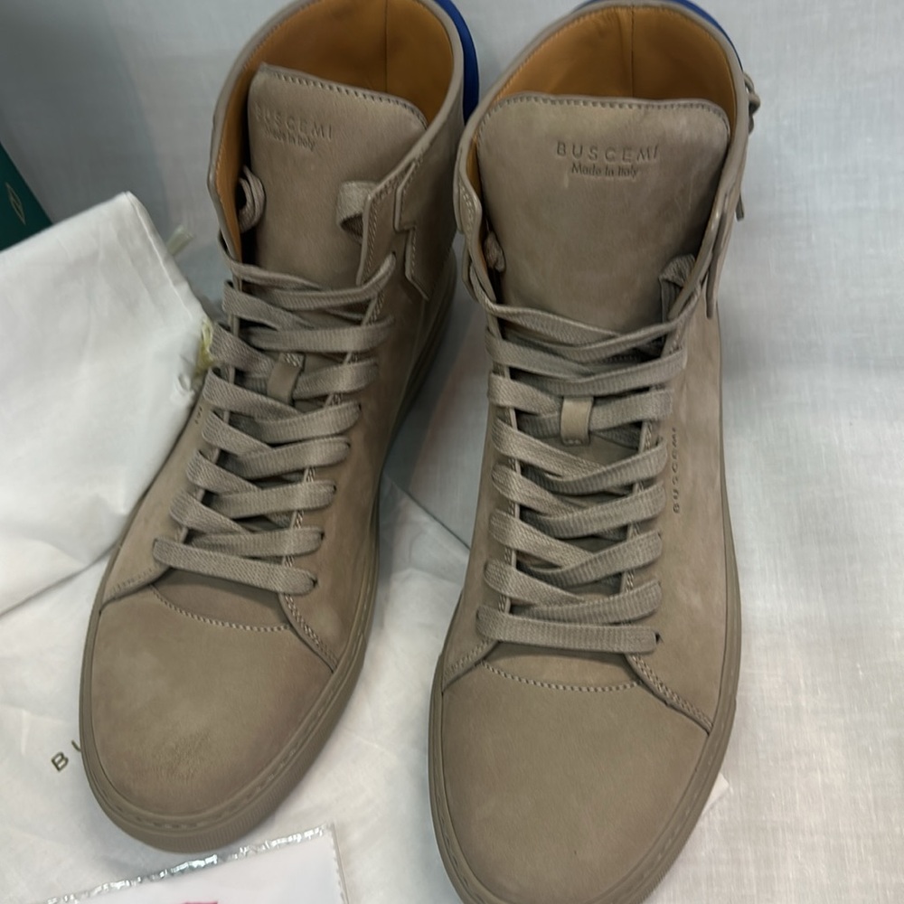 Buscemi Men's Tan High-Top Sneakers size 45 - Picture 2 of 6